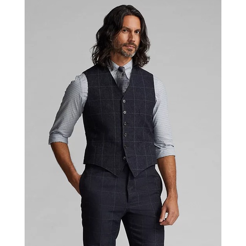 폴로 랄프로렌 Windowpane Linen-Blend Vest