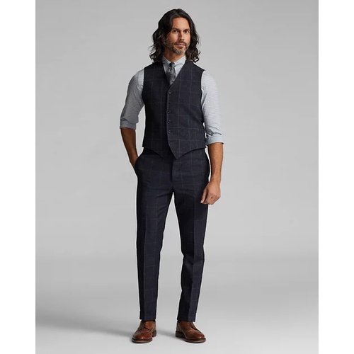 폴로 랄프로렌 Windowpane Linen-Blend Vest