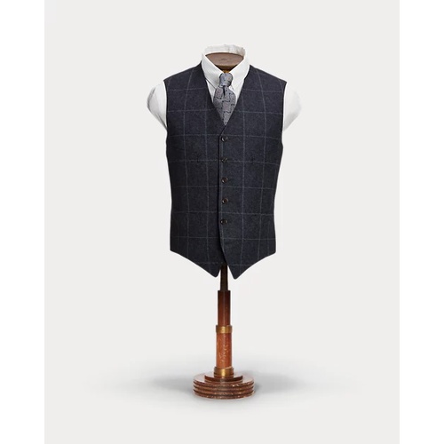 폴로 랄프로렌 Windowpane Linen-Blend Vest