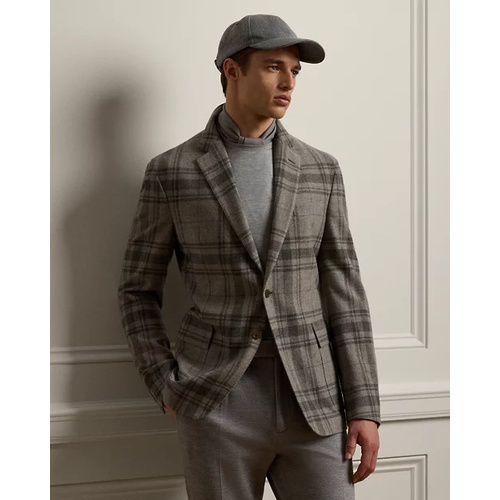 폴로 랄프로렌 Hadley Hand-Tailored Plaid Wool Jacket