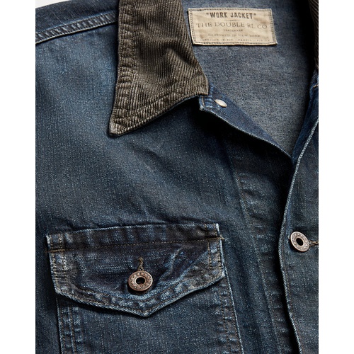 폴로 랄프로렌 Corduroy-Trim Indigo Denim Shirt Jacket