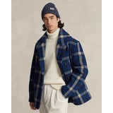 Plaid Wool-Blend Ranch Coat