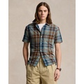 Classic Fit Indigo Madras Camp Shirt