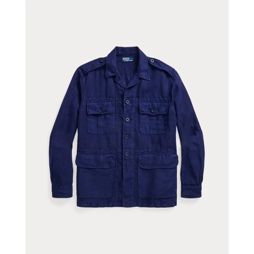 폴로 랄프로렌 Garment-Dyed Linen Utility Overshirt