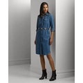 Belted Denim Shirtdress