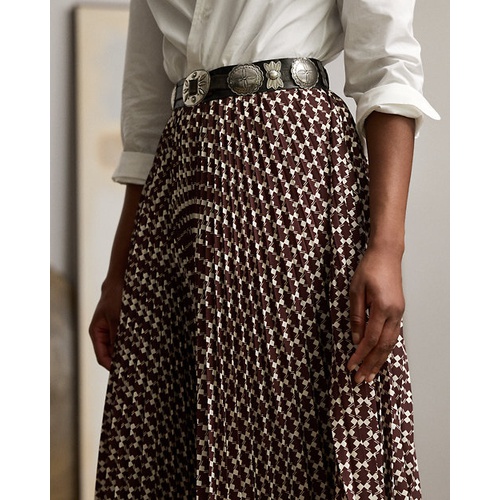 폴로 랄프로렌 Trivelas Print Taffeta Pleated Skirt