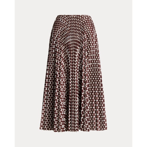 폴로 랄프로렌 Trivelas Print Taffeta Pleated Skirt