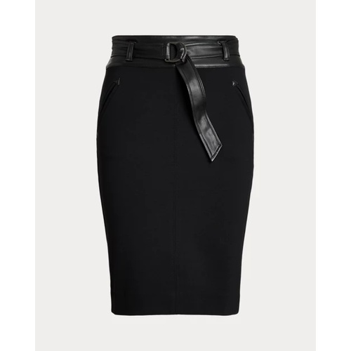 폴로 랄프로렌 Belted Ponte Pencil Skirt