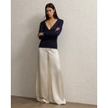 Daria Washed Satin Wide-Leg Pant