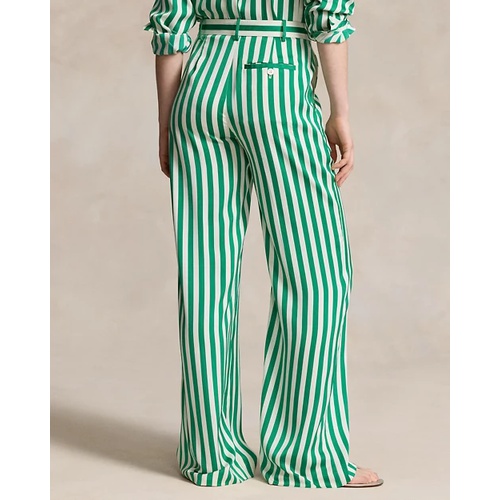 폴로 랄프로렌 Striped Silk Wide-Leg Pant