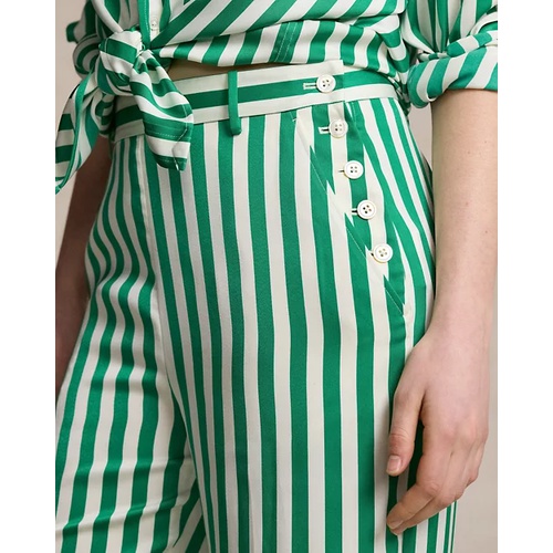 폴로 랄프로렌 Striped Silk Wide-Leg Pant