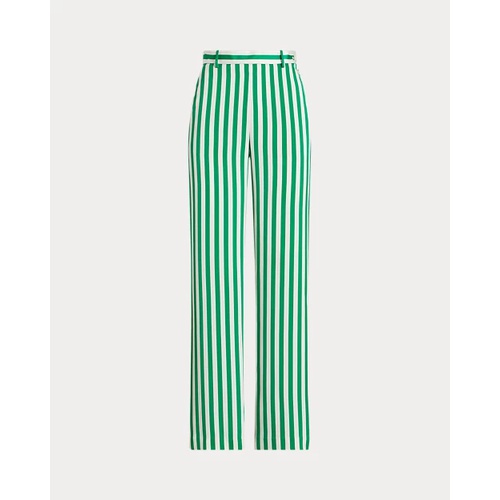 폴로 랄프로렌 Striped Silk Wide-Leg Pant