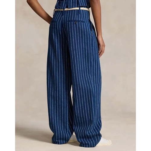 폴로 랄프로렌 Wide-Leg Pinstripe Twill Pant