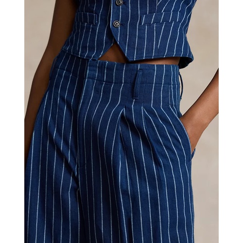 폴로 랄프로렌 Wide-Leg Pinstripe Twill Pant