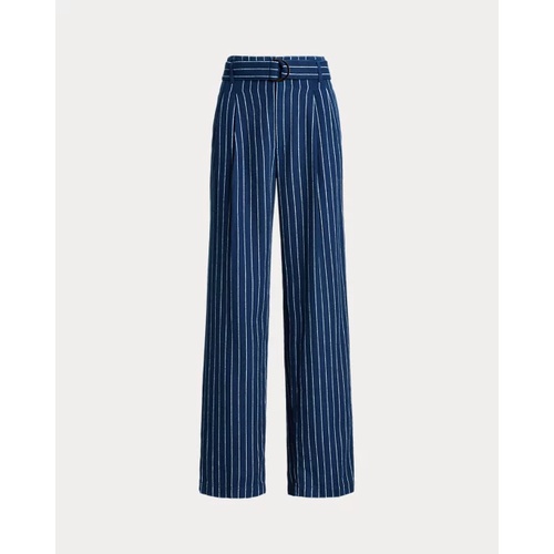 폴로 랄프로렌 Wide-Leg Pinstripe Twill Pant