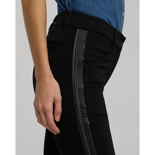 폴로 랄프로렌 Faux-Leather-Trim Ponte Jodhpur Pant