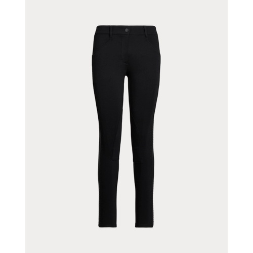 폴로 랄프로렌 Faux-Leather-Trim Ponte Jodhpur Pant