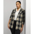 Plaid Wool-Blend Twill Jacket