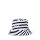 Striped Logo Cotton Bucket Hat