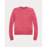 Cable-Knit Cotton Crewneck Sweater