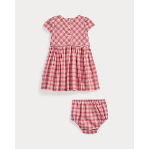 폴로 랄프로렌 Gingham Cotton Madras Dress & Bloomer