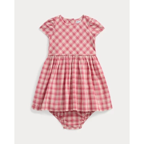 폴로 랄프로렌 Gingham Cotton Madras Dress & Bloomer