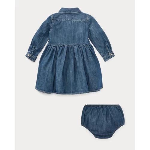 폴로 랄프로렌 Shirred Denim Shirtdress & Bloomer