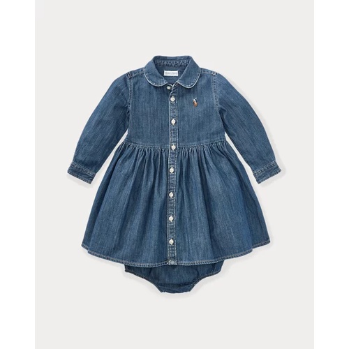 폴로 랄프로렌 Shirred Denim Shirtdress & Bloomer