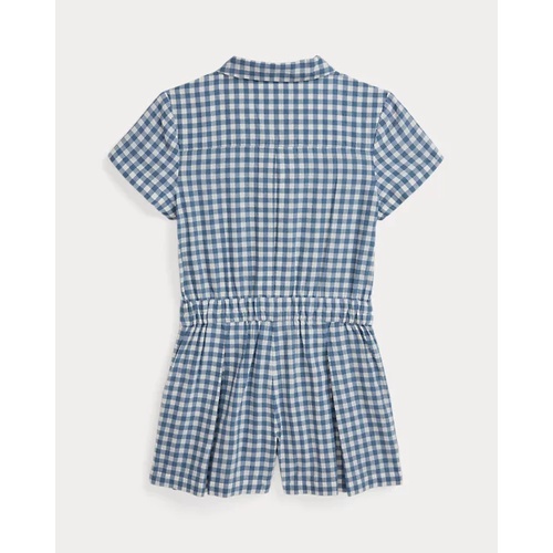 폴로 랄프로렌 Gingham Cotton Madras Romper