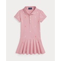 Polo Pony Stretch Mesh Polo Dress