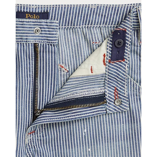 폴로 랄프로렌 Indigo Striped Denim Carpenter Short