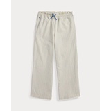 Striped Cotton Madras Pull-On Pant