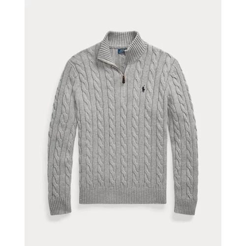 폴로 랄프로렌 Cable-Knit Cotton Quarter-Zip Sweater