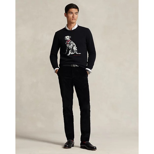 폴로 랄프로렌 Dalmatian Intarsia-Knit Cashmere Sweater