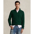 Mesh-Knit Cotton Quarter-Zip Sweater