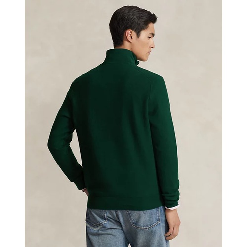 폴로 랄프로렌 Mesh-Knit Cotton Quarter-Zip Sweater