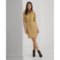 Belted Stretch-Cotton Blend Shirtdress