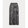 Malone Pleated Foiled Georgette Skirt