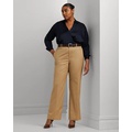 Cotton Twill High-Rise Pant