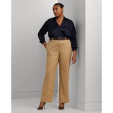 Cotton Twill High-Rise Pant