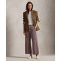 Corduroy Wide-Leg Cropped Pant