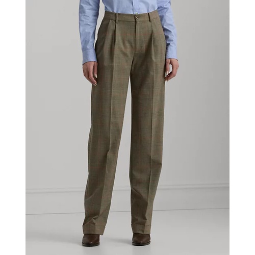 폴로 랄프로렌 Glen Check Pleated Stretch Wool Pant