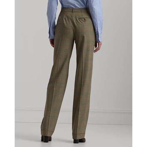 폴로 랄프로렌 Glen Check Pleated Stretch Wool Pant