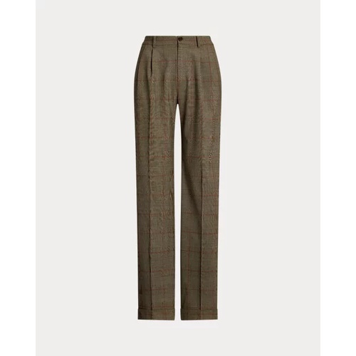 폴로 랄프로렌 Glen Check Pleated Stretch Wool Pant