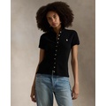 Buttoned-Placket Polo Shirt