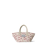 Quilted Floral Cotton Small Tote
