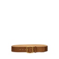 Square-Buckle Wide Suede Belt