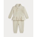 French-Rib Cotton Pullover & Pant Set