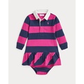 Striped Cotton Rugby Dress & Bloomer