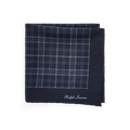 Plaid-Print Silk Crepe Pocket Square